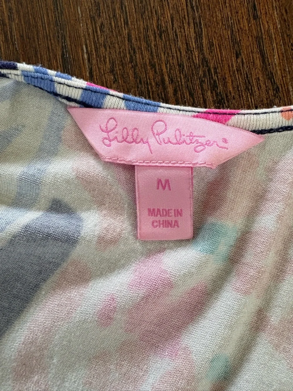 Lilly Pulitzer Navy Floral Fit-and-Flare Long Sleeve Dress - Picture 4 of 4